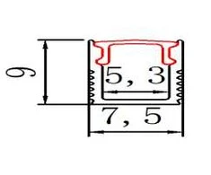 LED profilis VLT-XT-231, 3000mm, spalva: antracito