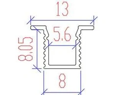 LED profilis VLT-XT-293, 3000mm, spalva: sidabro