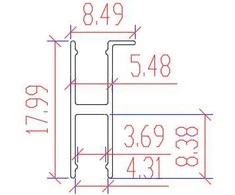 LED profilis VLT-XT-471, 3000mm, spalva: antracito