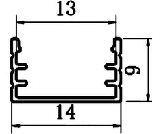 LED profilis VLT-XT-662, 3000mm, spalva: antracito