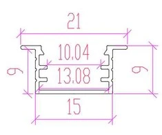 LED profilis VLT-XT-663, 3000mm, spalva: aukso