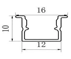 LED profilis VLT-XT-980, 3000mm, spalva: juoda