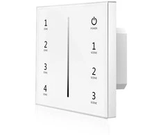 Lietimui jautrus šviesos intensyvumo reguliatorius, baltas, 4 kanalai RF 2.4GHz