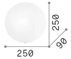 Lubinis šviestuvas Ideal Lux Ceiling lamp with 1 light SIMPLY, E27, baltas