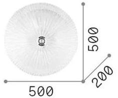 Lubinis šviestuvas Ideal Lux Ceiling lamp with 4 lights SHELL, E27, amber color
