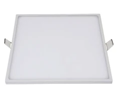 Lubinis šviestuvas LED panelė (SLIM) įmontuojama kvadratinė 8W, 16W, 22W, 30W, 3000K, 4000K, IP44 - 30w - 3000k
