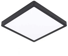 Lubinis šviestuvas LED panelė (SLIM) virštinkinė kvadratinė juoda 18W, 3000K, IP44