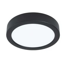 Lubinis šviestuvas LED panelė (SLIM) virštinkinė apvali juoda 12W, 3000K, IP44