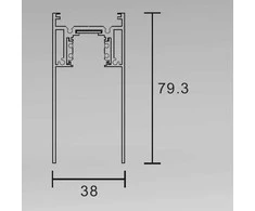 Pakabinamas šviestuvas KING Magnetinis bėgelis paviršinis / pakabinamas baltas S35 1000mm