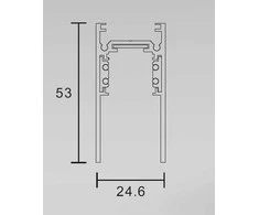 Pakabinamas šviestuvas KING Magnetinis bėgelis paviršinis / pakabinamas baltas S20 2000mm