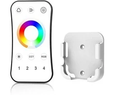 RGB+CCT LED juostų valdymo sistemos nuotolinis pultas, 4 zonos, baltas