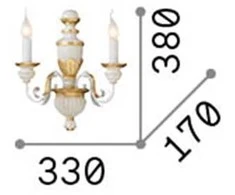 Sieninis šviestuvas Ideal Lux Wall lamp with 2 lights FIRENZE, E14, concrete