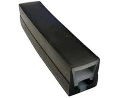 Silikoninis LED profilis 10x10 mm, spalva: juoda