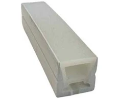 Silikoninis LED profilis 12x12 mm, spalva: balta