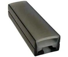 Silikoninis LED profilis 15x10 mm, spalva: juoda