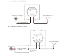 Šviesos intensyvumo reguliatorius, TRIAC + RF 2.4GHz, 1 kanalo išėjimas.