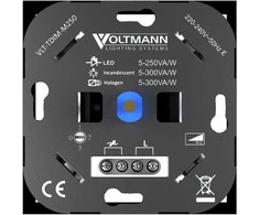 Voltmann Master / Slave LED Dimeris 250 W, Tinka visų žinomų gamintojų apdailoms