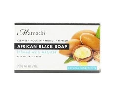 MAMADO Juodasis Afrikos muilas su arganu, 200 g