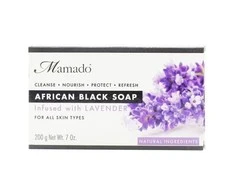 MAMADO Juodasis Afrikos muilas su levanda, 200 g