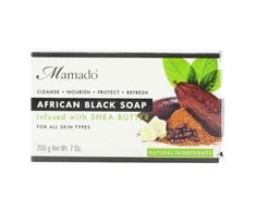 MAMADO Juodasis Afrikos muilas su taukmedžiu, 200 g