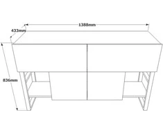 TV staliukas Asir Kalune Design Konsolė ML26-A