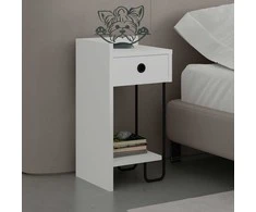 Asir Kalune Design Naktinis staliukas Sirius Left - Baltas v2
