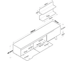 TV staliukas Kalune Design Televizoriaus spintelė M48 - 2580
