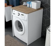 Kalune Desig CBNT FOR WASH MACH WHT/WALNUT 60X65X91.8 | Sourcing