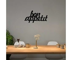 Mioli Decor Dekoratyvinis metalo sienos priedas Bon Appetit 1 - Juodas