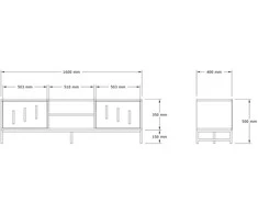 TV staliukas Asir Kalune Design Televizoriaus stovas Shape - Sapphire Oak