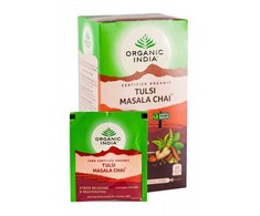 Ajurvedinė arbata Tulsi Masala Chai, Organic India, 25 pakeliai