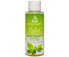 Atpalaiduojantis kūno masažo aliejus, Amrita Organics, 100ml