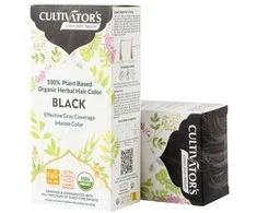 Augaliniai juodos spalvos plaukų dažai Juodas, Cultivator's, 100g