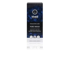 Augaliniai mėlynai juodi plaukų dažai Pure Indigo, Khadi, 100g