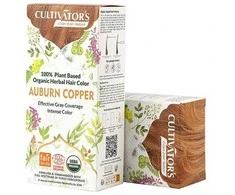 Augaliniai rausvai rudos spalvos plaukų dažai Auburn Copper, Cultivator's, 100g