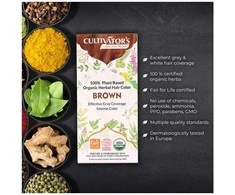 Augaliniai rudos spalvos plaukų dažai Brown, Cultivator's, 100g