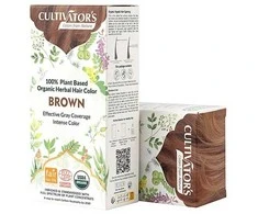 Augaliniai rudos spalvos plaukų dažai Brown, Cultivator's, 100g