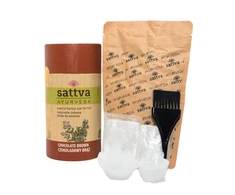 Augaliniai šokoladinės rudos spalvos plaukų dažai Chocolate Brown, Sattva Ayurveda, 150g