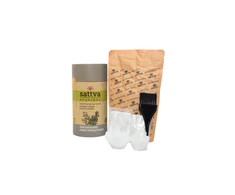 Augaliniai tamsiai šviesios pelenų spalvos plaukų dažai Dark Ash Blond, Sattva Ayurveda, 150g