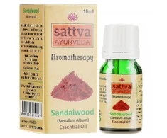 Baltojo santalo eterinis aliejus Sandalwood, Sattva Ayurveda, 10ml