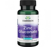 Cinko gliukonatas, Swanson, 30mg, 250 kapsulių