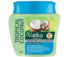 Giliai kondicionuojanti kaukė plaukams Tropical Coconut, Dabur Vatika, 500g