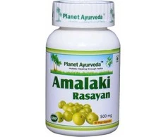 Ayumi Naturals Indiškasis lapainis Amla Amalaki Rasayan, ekologiškas, Planet Ayurveda, 60 kapsulių