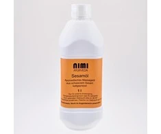Juodųjų sezamų aliejus, nerafinuotas, pirmojo šalto spaudimo, Nimi Ayurveda, 1 ltr