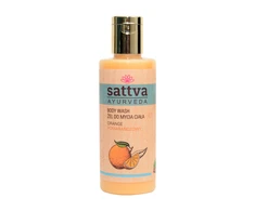 Kūno prausiklis - dušo gelis su apelsinais Oranžinis, Sattva Ayurveda, 210ml