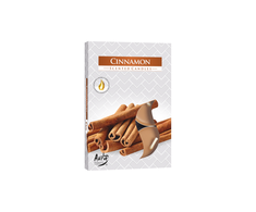 Kvapiosios arbatinės žvakutės Cinnamon, Aura, 6 vnt.