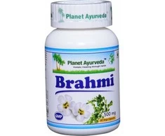Ayumi Naturals Mėlynžiedė taškuonė Brahmi, ekologiška, Planet Ayurveda, 60 kapsulių