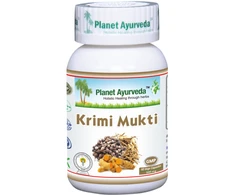 Ayumi Naturals Maisto papildas Krimi Mukti, Planet Ayurveda, 60 kapsulių