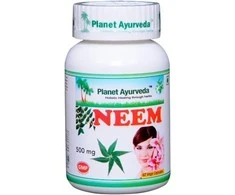 Ayumi Naturals Indinis nimbamedis Neem, Planet Ayurveda, 60 kapsulių