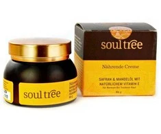 Maitinamasis veido kremas su šafranu ir migdolų aliejumi, SoulTree, 60ml